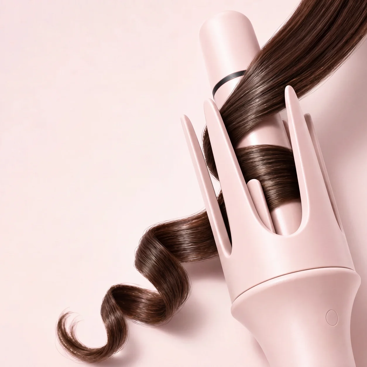 Cacheamento automático do modelador GOKOCO enrolando uma mecha de cabelo